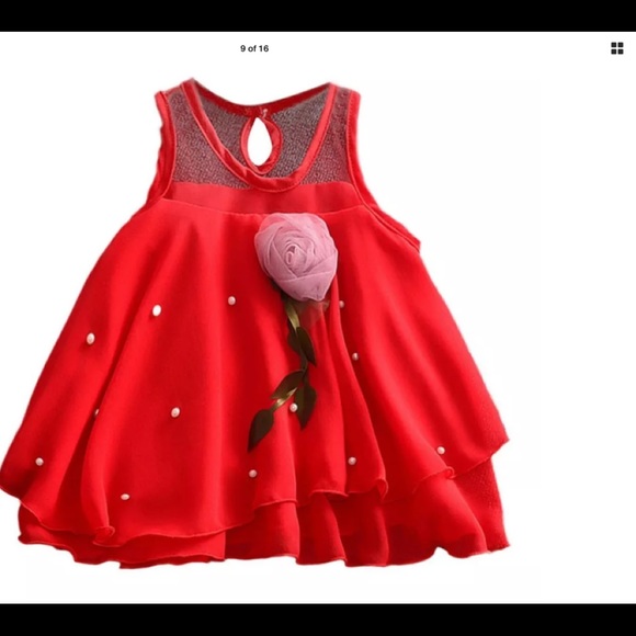 NWT beautiful red  little girls dress 👗 - Picture 2 of 7